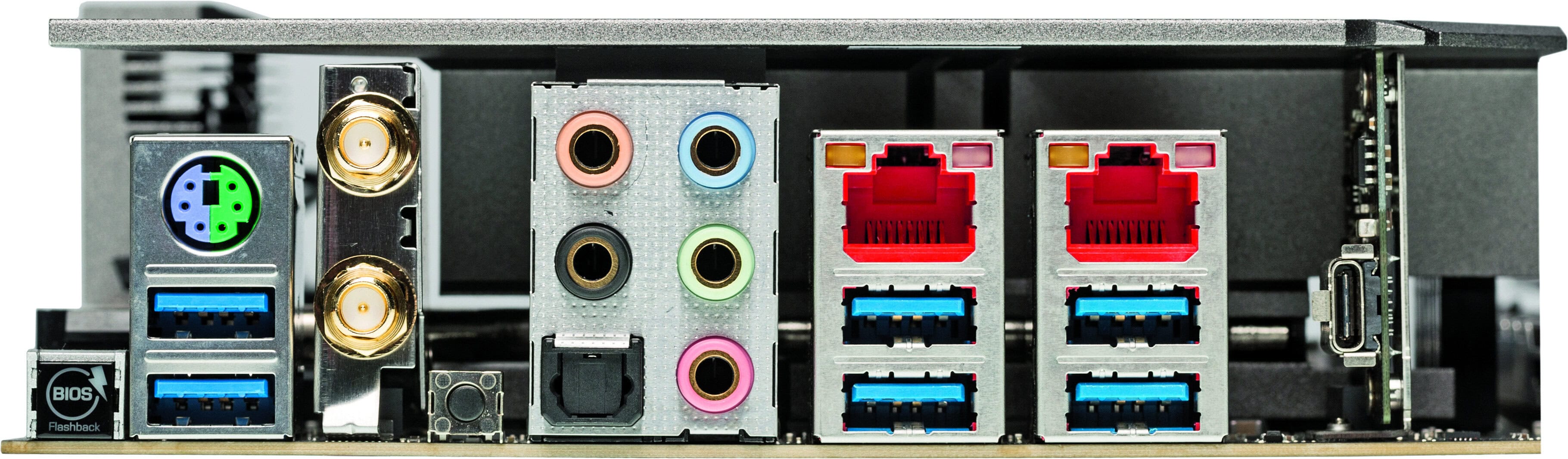 AMD Ryzen 3000 Threadripper moederbord review Asrock TRX40 Creator aansluitingen poorten