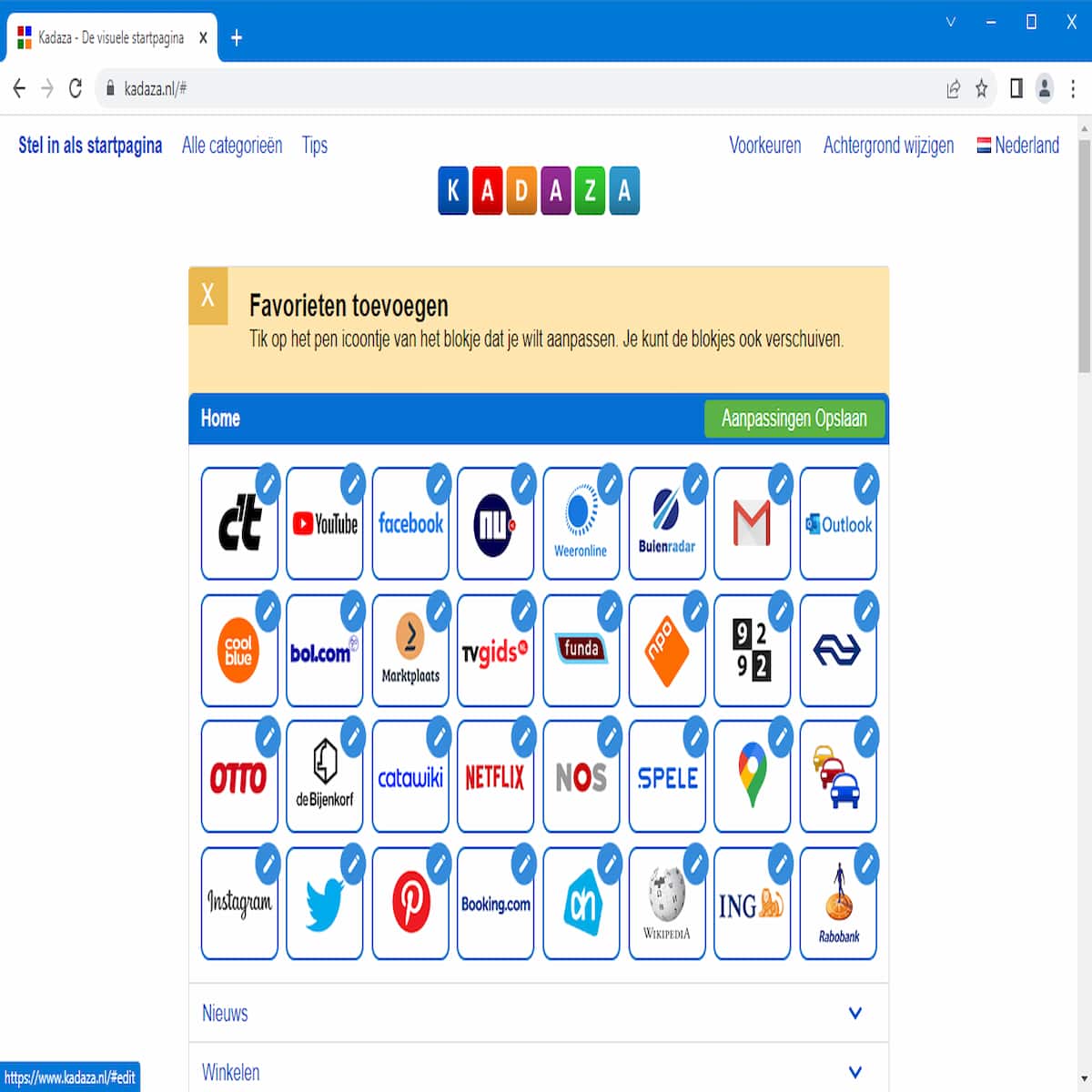 Kadaza: de visuele startpagina - c't